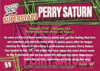 2001 Fleer WWF Wrestlemania - Championship Gold #59 Perry Saturn  Back