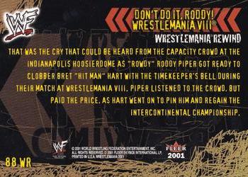 2001 Fleer WWF Wrestlemania - Championship Gold #88 Don't Do It, Roddy  Back