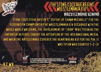 2001 Fleer WWF Wrestlemania - Championship Gold #97 The Stone Cold Age Begins  Back