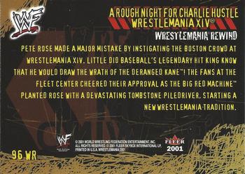2001 Fleer WWF Wrestlemania - Championship Gold #96 A Rough Night for Charlie Hustle  Back
