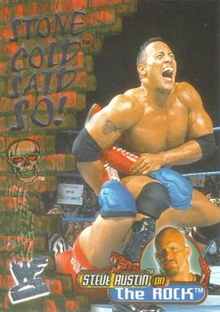2001 Fleer WWF Wrestlemania - Stone Cold Said So #1 SC The Rock  Front