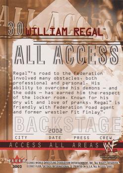 2002 Fleer WWF All Access #30 William Regal  Back