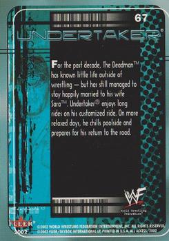 2002 Fleer WWF All Access #67 Undertaker Back