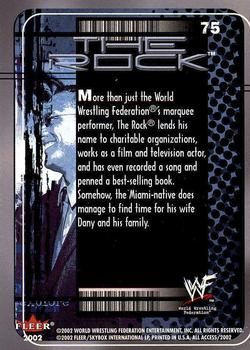2002 Fleer WWF All Access #75 The Rock Back