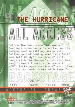 2002 Fleer WWF All Access #50 The Hurricane  Back