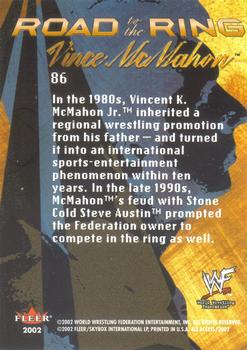 2002 Fleer WWF All Access #86 Vince McMahon Back