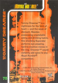 2002 Fleer WWE Royal Rumble #75 Tommy Dreamer  Back