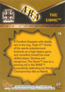 2002 Fleer WWE Royal Rumble #79 Triple H Back