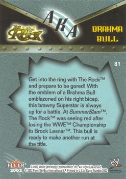 2002 Fleer WWE Royal Rumble #81 The Rock Back