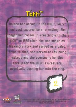 2002 Fleer WWE Absolute Divas #2 Terri  Back