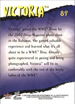 2002 Fleer WWE Absolute Divas #89 Victoria Back