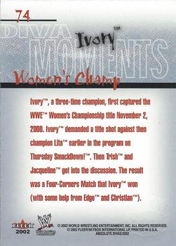 2002 Fleer WWE Absolute Divas #74 Ivory Back