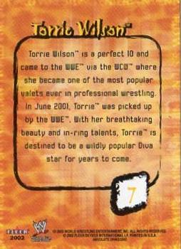 2002 Fleer WWE Absolute Divas #7 Torrie Wilson  Back