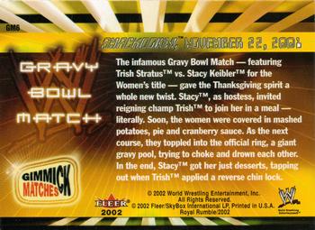 2002 Fleer WWE Royal Rumble - Gimmick Matches #GM6 Stacy Keibler vs. Trish Stratus Back