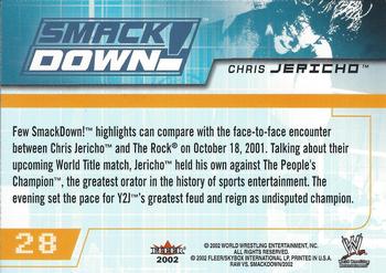 2002 Fleer WWE Raw vs. SmackDown #28 Chris Jericho  Back
