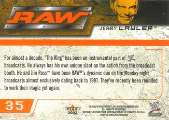 2002 Fleer WWE Raw vs. SmackDown #35 Jerry Lawler  Back
