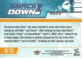 2002 Fleer WWE Raw vs. SmackDown #65 Rico  Back