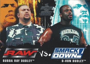 2002 Fleer WWE Raw vs. SmackDown #81 Bubba Ray Dudley vs. D-Von Dudley Front