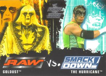 2002 Fleer WWE Raw vs. SmackDown #88 Goldust vs. The Hurricane Front