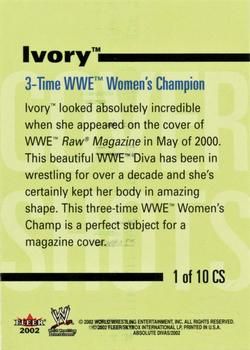 2002 Fleer WWE Absolute Divas - Cover Shots #1 CS Ivory  Back