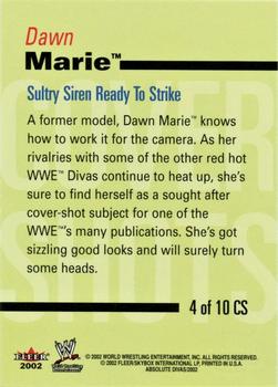 2002 Fleer WWE Absolute Divas - Cover Shots #4 CS Dawn Marie  Back