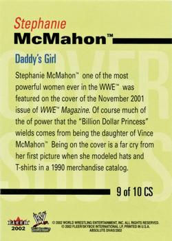 2002 Fleer WWE Absolute Divas - Cover Shots #9 CS Stephanie McMahon  Back