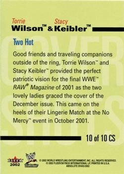2002 Fleer WWE Absolute Divas - Cover Shots #10 CS Torrie Wilson / Stacy Keibler  Back