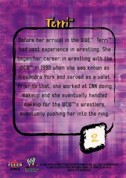 2002 Fleer WWE Absolute Divas - Diva Gems Gold #2 Terri  Back