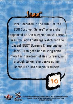 2002 Fleer WWE Absolute Divas - Diva Gems Gold #10 Jazz  Back