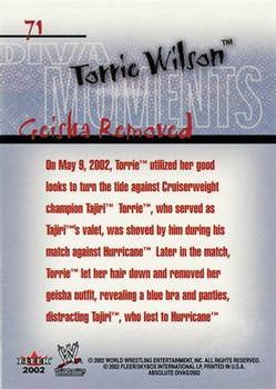 2002 Fleer WWE Absolute Divas - Diva Gems Gold #71 Torrie Wilson Back