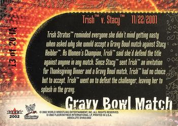 2002 Fleer WWE Absolute Divas - Inter-Actions #13 IA Gravy Bowl Match  Back