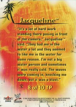 2002 Fleer WWE Absolute Divas - Tropical Pleasures #8 TP Jacqueline  Back