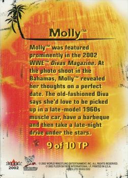2002 Fleer WWE Absolute Divas - Tropical Pleasures #9 TP Molly  Back