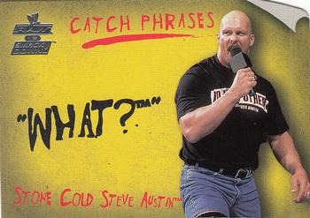 2002 Fleer WWE Raw vs. SmackDown - Catch Phrases #4 CP Stone Cold Steve Austin  Front