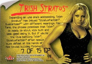 2002 Fleer WWE Raw vs. SmackDown - Catch Phrases #7 CP Trish Stratus  Back