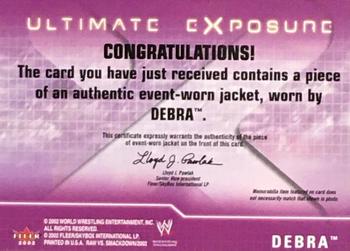 2002 Fleer WWE Raw vs. SmackDown - Ultimate Exposure #NNO Debra Back