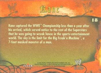2003 Fleer WWE Aggression #18 Kane  Back
