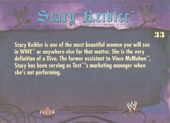 2003 Fleer WWE Aggression #33 Stacy Keibler  Back