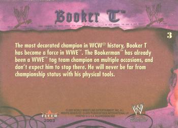 2003 Fleer WWE Aggression #3 Booker T  Back