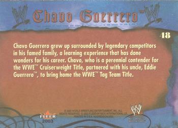 2003 Fleer WWE Aggression #48 Chavo Guerrero  Back