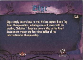 2003 Fleer WWE Aggression #53 Edge  Back