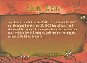 2003 Fleer WWE Aggression #59 John Cena  Back