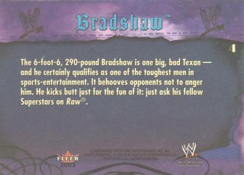 2003 Fleer WWE Aggression #4 Bradshaw  Back