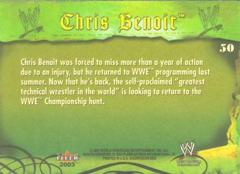 2003 Fleer WWE Aggression #50 Chris Benoit  Back