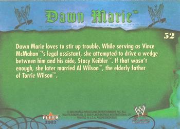 2003 Fleer WWE Aggression #52 Dawn Marie  Back