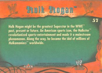 2003 Fleer WWE Aggression #57 Hulk Hogan  Back