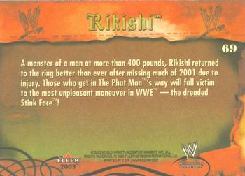 2003 Fleer WWE Aggression #69 Rikishi  Back