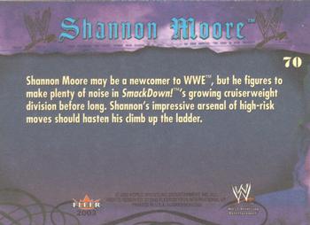 2003 Fleer WWE Aggression #70 Shannon Moore  Back