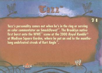 2003 Fleer WWE Aggression #74 Tazz  Back