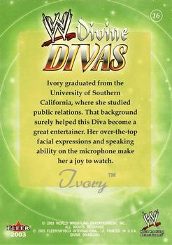 2003 Fleer WWE Divine Divas #16 Ivory Back